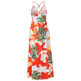 Women Date Dress Spring and Summer Sexy Floral Strap Beach Dress