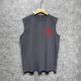 Amiri tank top flower shield printing