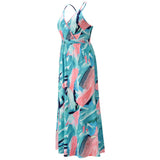 Women Date Dress Spring and Summer Sexy Floral Strap Beach Dress