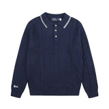 Rl ralph pony polo collar knittingfall and winter wool sweater loosetops couple casualpullover
