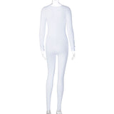 Women Jumpsuit Summer Long-Sleeve Slim Fit Hip Raise