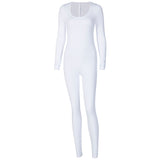 Women Jumpsuit Summer Long-Sleeve Slim Fit Hip Raise