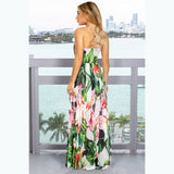 Women Date Dress Spring and Summer Sexy Floral Strap Beach Dress