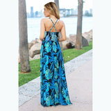 Women Date Dress Spring and Summer Sexy Floral Strap Beach Dress