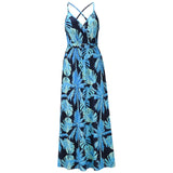 Women Date Dress Spring and Summer Sexy Floral Strap Beach Dress