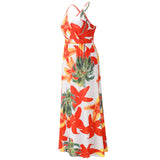 Women Date Dress Spring and Summer Sexy Floral Strap Beach Dress