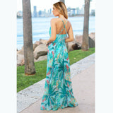 Women Date Dress Spring and Summer Sexy Floral Strap Beach Dress