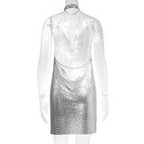 Harlem Nights Outfits Metal Sequins Dress Sexy Dress