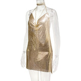 Harlem Nights Outfits Metal Sequins Dress Sexy Dress