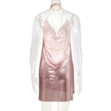 Harlem Nights Outfits Metal Sequins Dress Sexy Dress