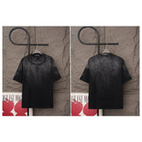 Ch hip-hop t shirts ch short-sleeved washed distressed laser burnt patch embroidery couple loosecasual high street