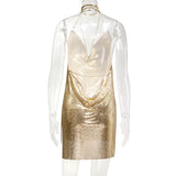 Harlem Nights Outfits Metal Sequins Dress Sexy Dress