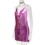 Harlem Nights Outfits Metal Sequins Dress Sexy Dress