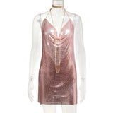 Harlem Nights Outfits Metal Sequins Dress Sexy Dress