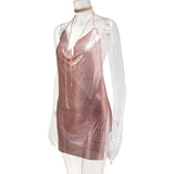 Harlem Nights Outfits Metal Sequins Dress Sexy Dress