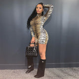 Women Jumpsuit Spring Turtleneck Pullover Long Sleeve Sexy Jumpsuit
