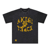 Amiri Washed Distressed T Shirt Printed Trendy Pure Cotton