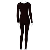 Women Jumpsuit Summer Long-Sleeve Slim Fit Hip Raise