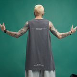 Men Vest Summer Letter Print Sleeveless T-shirt Loose Sports Vest