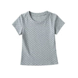 Women Tops Summer Polka Dot Short Sleeve T-shirt O-neck Short Top