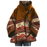 Beth Dutton Wardrobe Winter Loose Retro Printed Woolen Coat