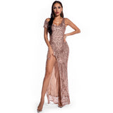 Women's Evening Gown Sexy Retro off-the-Shoulder Sequins Dress Dress
