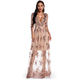 Women's Evening Gown Sexy Retro Sequined Long Dress Evening Dress Speed