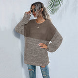 Women Knitted Sweater Autumn Crew Neck Long Sleeve