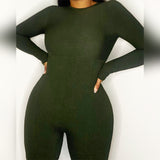 Women Jumpsuit Winter Knitting Slim Fit Hip Raise Sports Yoga Jumpsuit