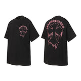 Ch hip-hop t shirts ch croo short-sleeved sanskrit cross embroiderloosecasualpure cotton american heavy weight short-sleeved easiest for match high street