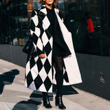 Women Trench Coat Autumn Long Sleeve Turn-down Collar Coat