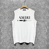 Amiri tank top with damaged letter horizontal stripesprinting