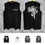 Amiri tank top angel sketch printing
