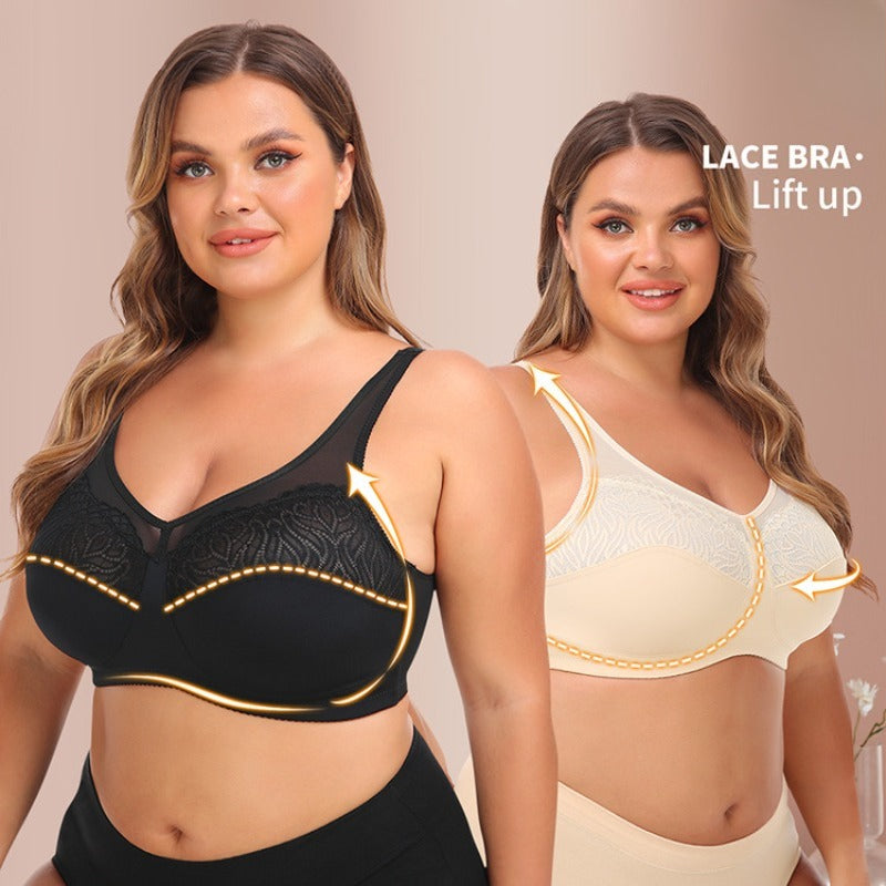 Full figure bra lace wireless women's