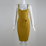 Women's Evening Dress Bandage Dress V Neck Sling Bandage Dress
