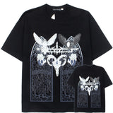 Hip-hop t shirts american high street hip hop street window owl printingloose short-sleeved t-shirt trendytee