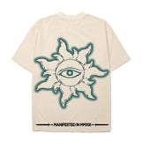 Hip-hop t shirts american retro skull soldier high street trendyloose washed retro distressed short-sleeved t-shirt