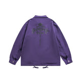 Unisex Jacket Workwear Jacket Lapel Loose Motorcycle Jacket