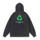 Vetements Hoodie VTM embroidered letters destroyed gradient loose hoodie