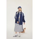 Unisex Jacket Vintage Sports Top Men's and Women's Coats Loose Casual Stand-up Collar Jacket