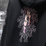 Chh Chrome Hearts Hoodie Sanskrit Letter Print Miami Zip Jacket Sweater