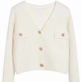 Women Knitwear Autumn and Winter V-neck Sweater Loose Knitted Cardigan
