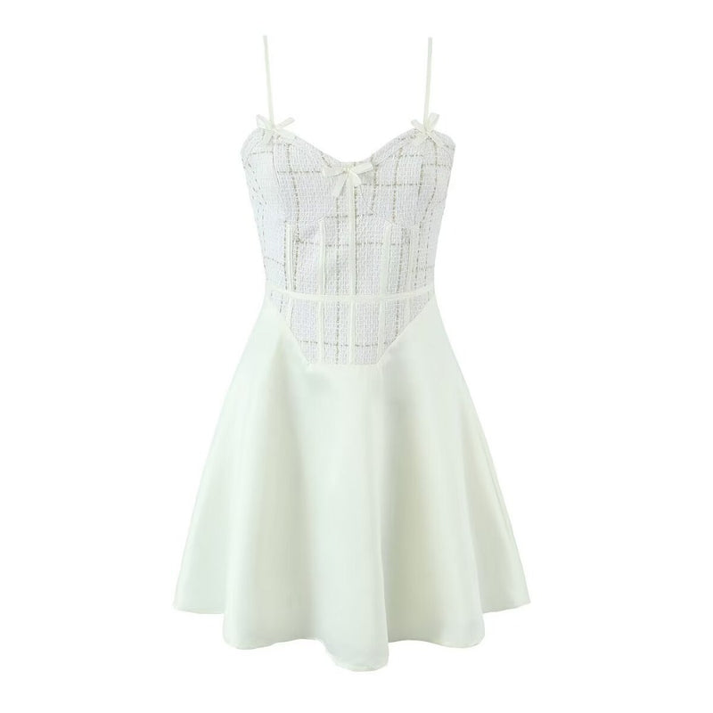 Women Dresses Summer Sling Dress Bow Backless Skirt (Xds0414)
