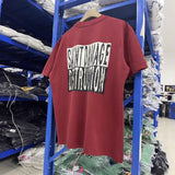 saint m t shirts s.m superman letter graphic crew neck pullover short sleeve t-shirt