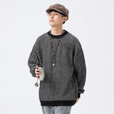 Unisex Sweater Winter Vintage Stripe Knitwear