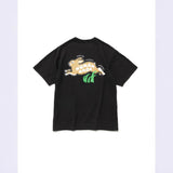 Men T-shirts HUMAN Rabbit Grazing Bamboo Cotton Short Sleeve T-Shirt Loose
