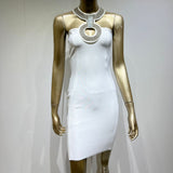 Women Dresses Bandage One-Piece Dress Sexy Skirt Party Black Dress (Ont0408)