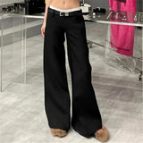 Women Sweatpants Casual Loose-Fitting Wide-Leg Trousers