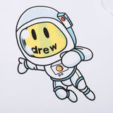 Drew house t shirt d@ew astronaut cartoon pattern round neck pullover short sleeves