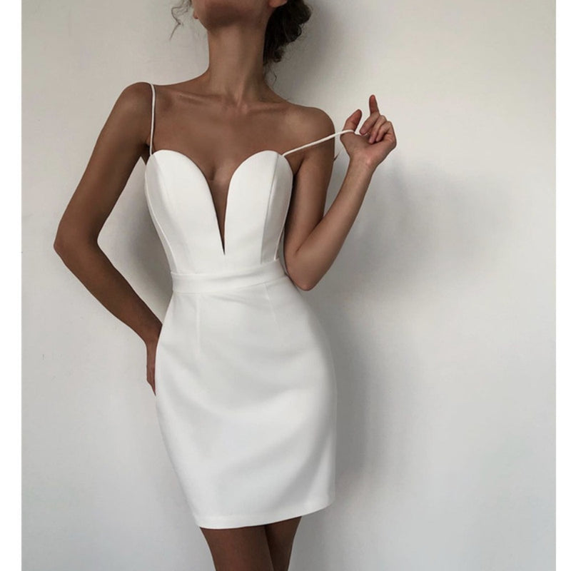 Women Dresses White Bandage Dress Sexy Slim-Fit Banquet Dress (Ont0408)